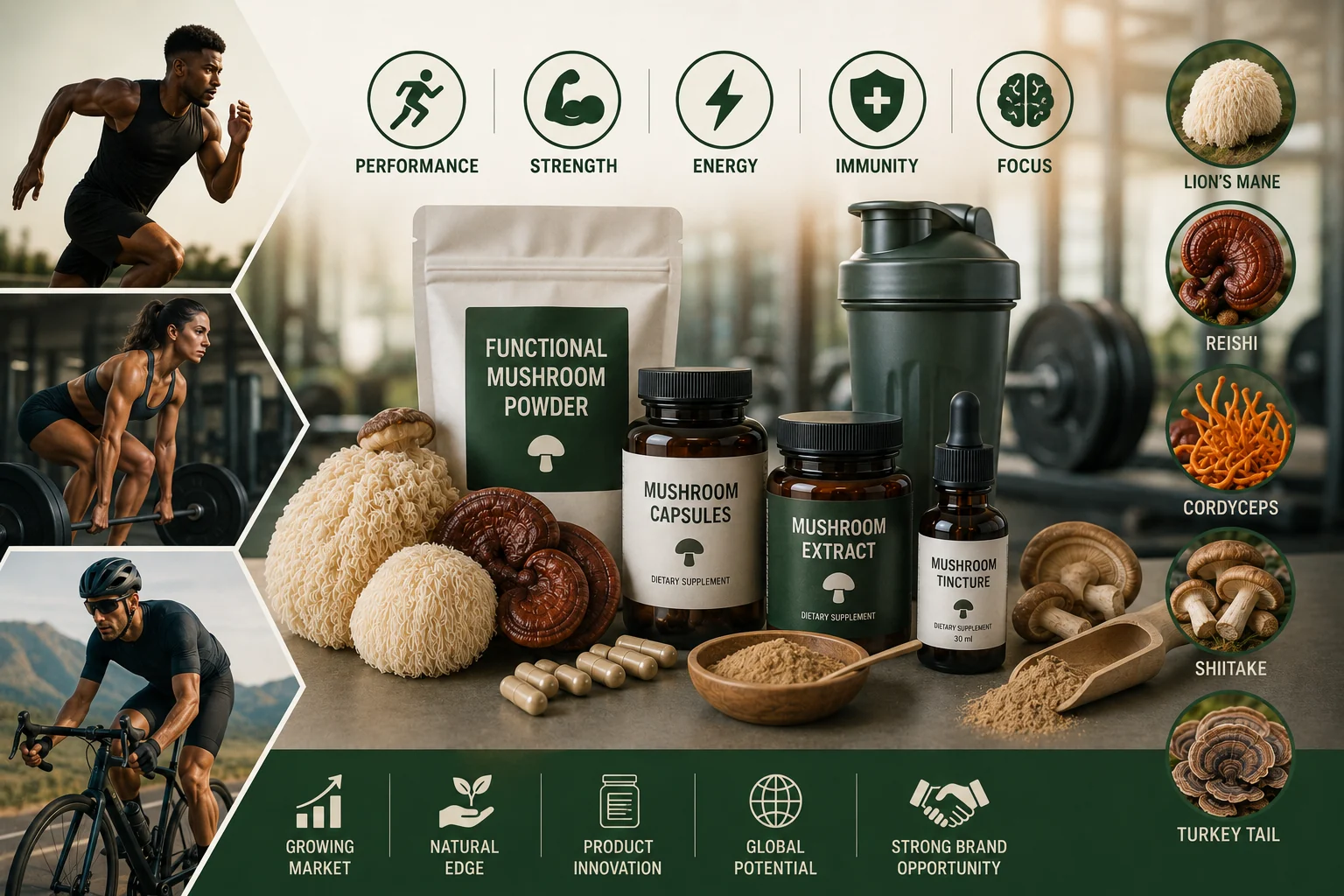 Functional Mushrooms in Sports Nutrition: Growing Business Opportunities