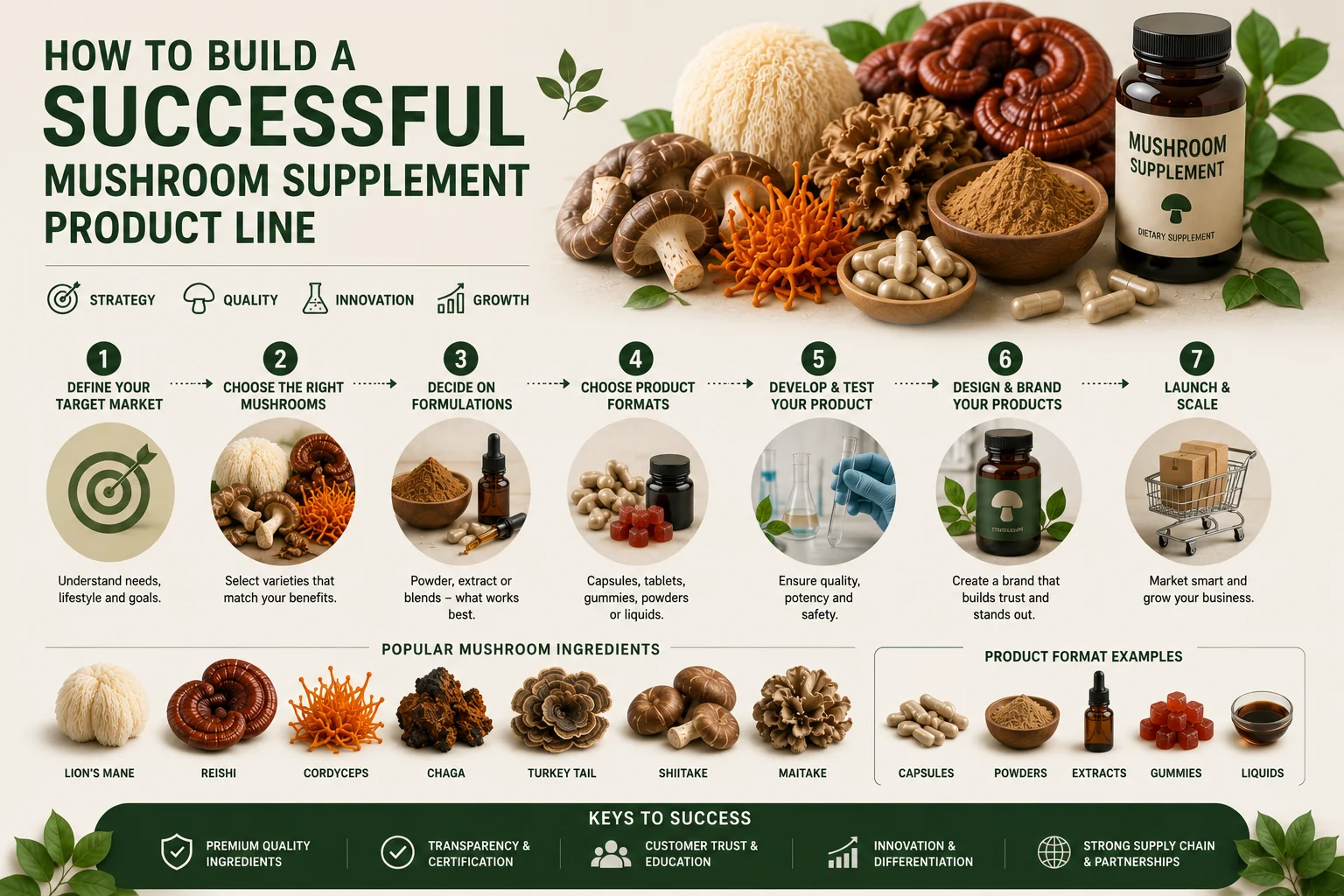 How to Build a Successful Mushroom Supplement Product Line