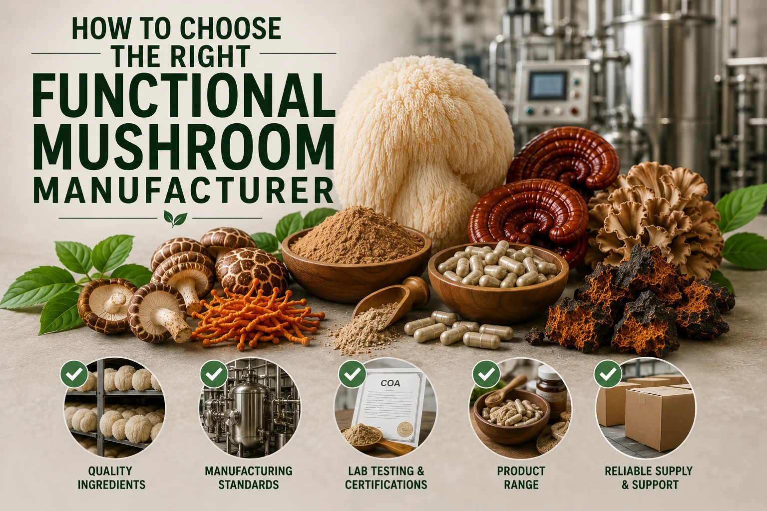 How to Choose the Right Functional Mushroom Manufacturer