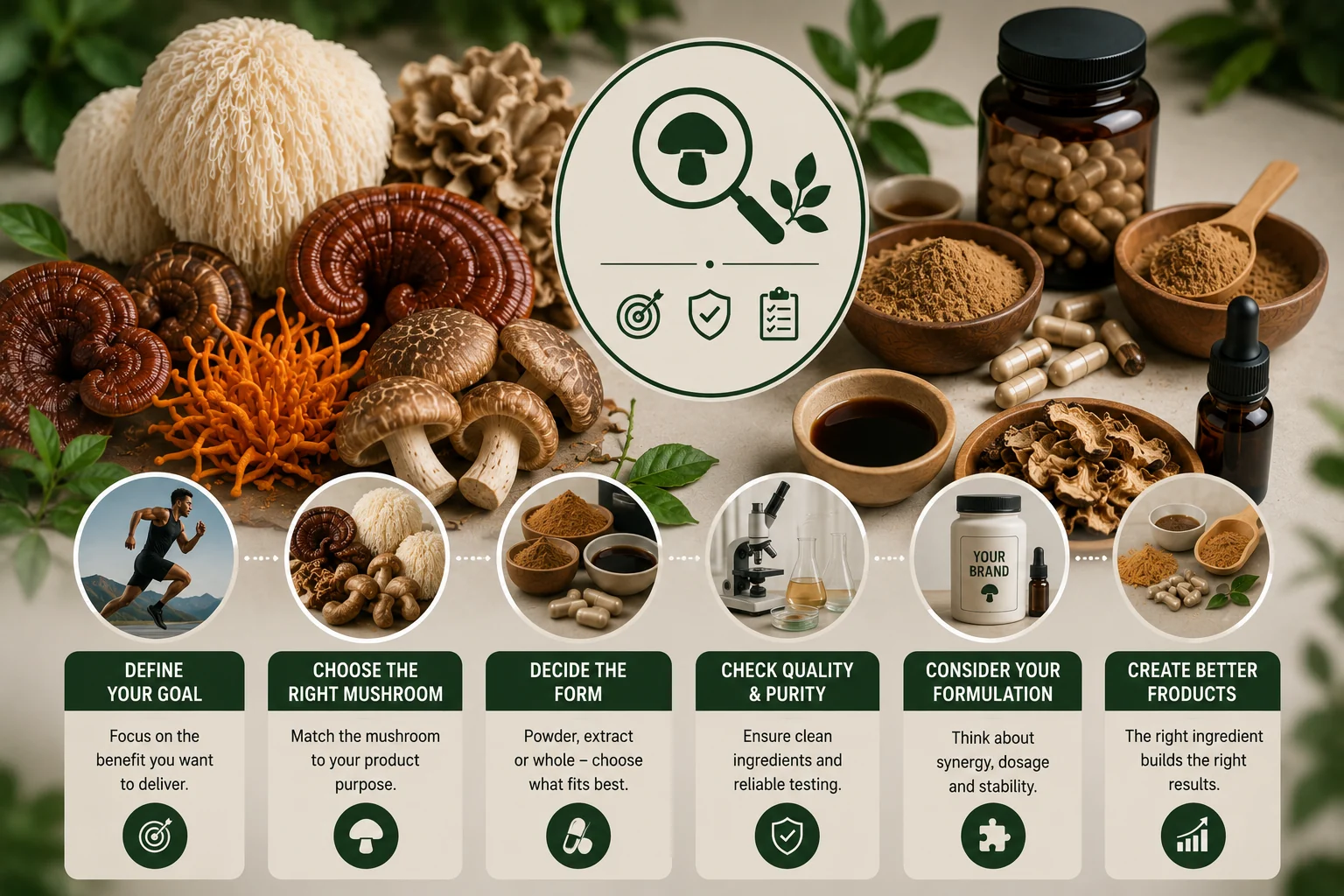 How to Select the Right Mushroom Ingredient for Your Product